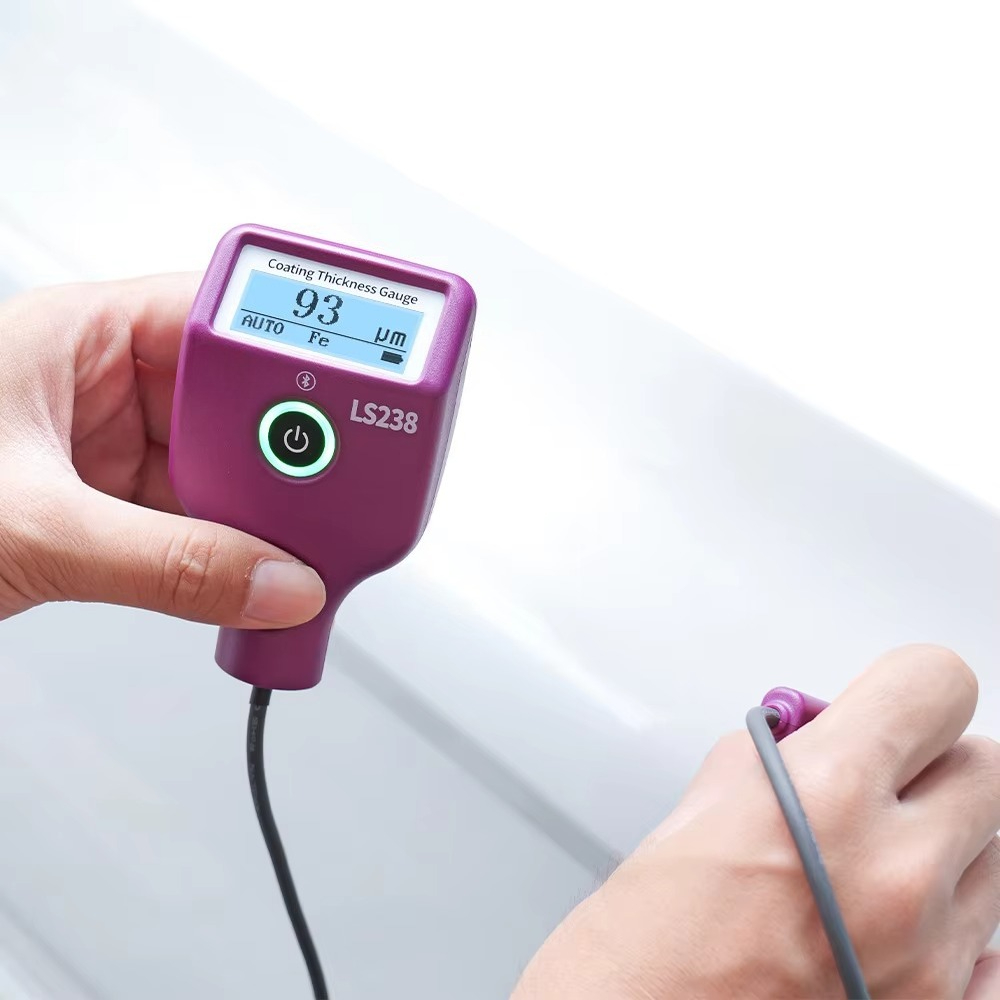 Paint Thickness Gauge - เครื่องวัดความหนาสีรถยนต์แบบดิจิตอล LS238 หัววัดขนาดเล็กแบบภายนอก สำหรับวัดความหนาสีรถยนต์