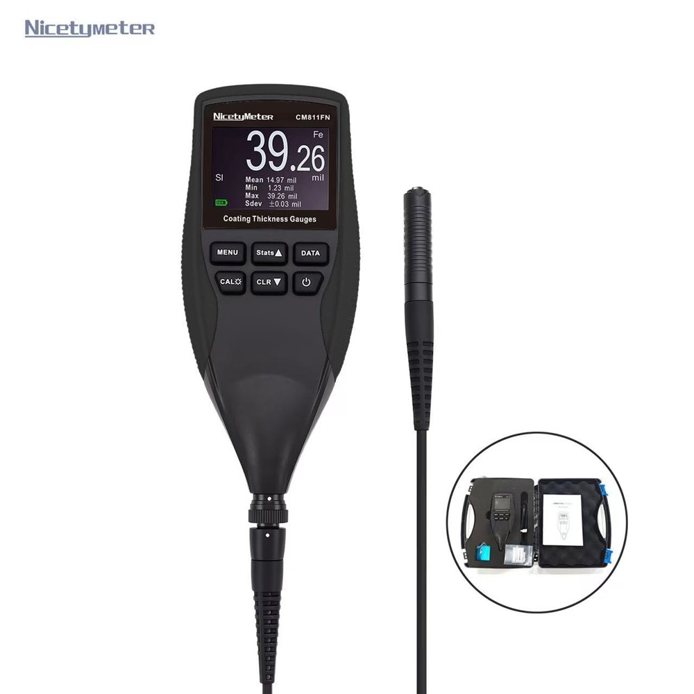 Paint Thickness Gauge - Nicetymeter วัดความหนาเคลือบดิจิตอล FE/nfe LCD TFT ฟิล์มติดรถยนต์หัววัด0-1250um