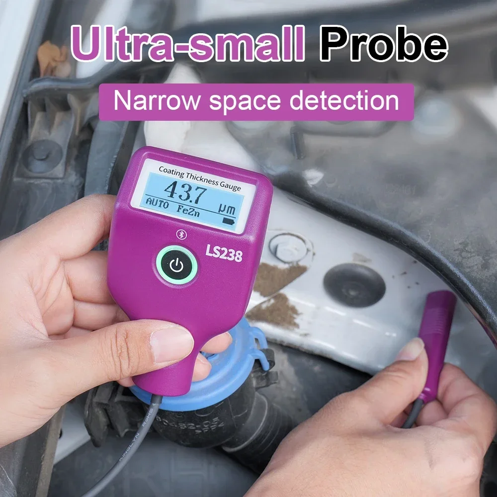 Paint Thickness Gauge - LS238 สีดิจิตอลความหนา 0.0-3500μm Fe/Al สีรถเคลือบความหนาเครื่องทดสอบขนาดเล็ก Probe
