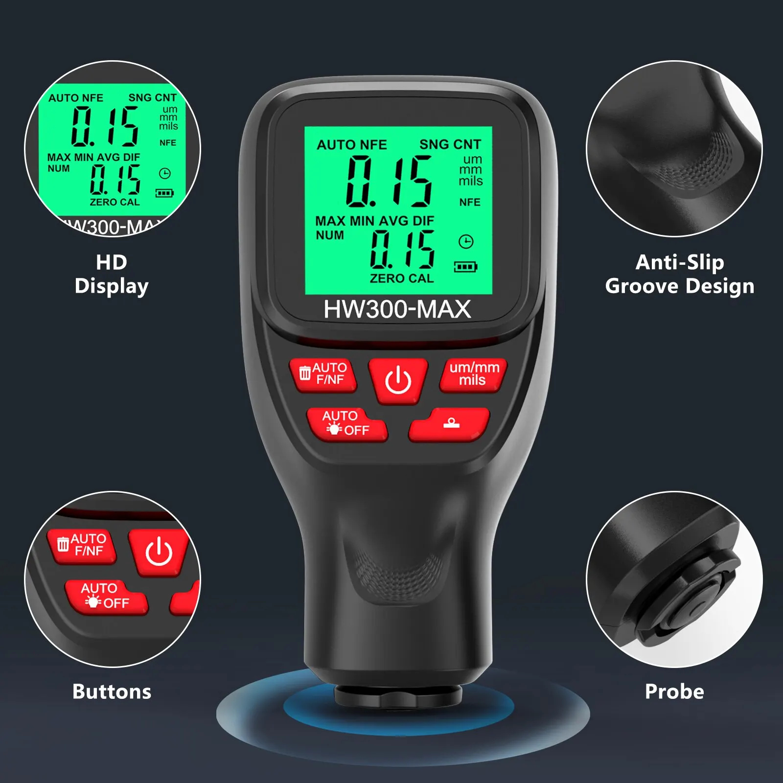 เครื่องวัดความหนาเคลือบ HW300- - Paint Thickness Gauge บทวิจารณ์และราคา
